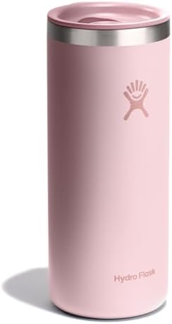 Hydro Flask Travel Coffee Cup – Insulated Stainless Steel, Non-Spill, Leak Resistant to-Go Tumbler 20 Oz Trillium Pink