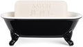 6.5" Ceramic Mini Clawfoot Bathtub Soap Dish,Bar Soap Holder,Black