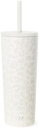 Simple Modern Iced Coffee Tumbler, Insulated | 24oz | Leopard