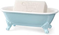 6.5" Mini Clawfoot Bathtub Soap Dish,Bar Soap Holder,Baby Blue