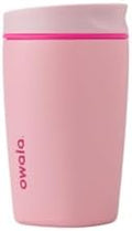 Owala SmoothSip Slider Insulated Stainless Steel Coffee Tumbler, Reusable Cup, Hot Coffee Travel Mug, BPA Free 12 oz, Pink (Pucker Up) (Pack of 8)