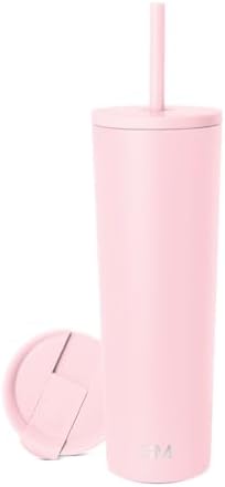 Simple Modern Iced Coffee Tumbler, Insulated | 28oz | Pink