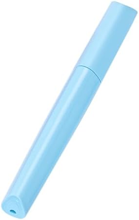 Travel Toothbrush Case Plastic Container Box Breathable Design with Air Hole More Toothbrush Tube for Home Daily Office Business Use (Light Blue)