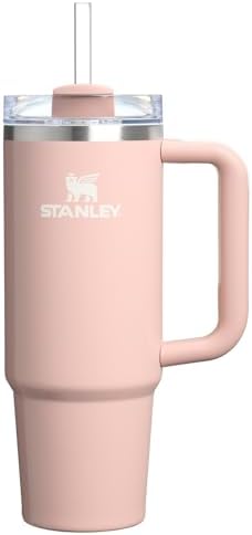 STANLEY Quencher H2.0 Flow State Tumbler, 30 oz, Peach Whip Gloss
