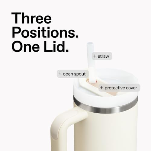 STANLEY Quencher H2.0 Flow State Tumbler, 64 oz, Cream