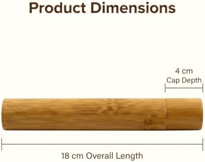 1 PC Bamboo Toothbrush Tube Case Holder Travel Camping Bathroom Accessory Toothbrushes Accessories Toothbrush Travel Containers