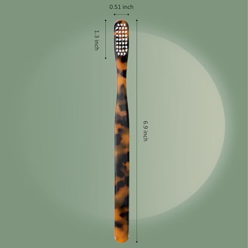 Isshah Plant-Based Cellulose Acetate Toothbrushes - 8 Pack - Tortoise