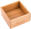Bamboo Organizer Storage Boxes for Tabletop Bathroom Dresser Organizer Small Boxes, Bamboo 4"*4"
