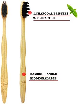 Bamboo Toothbrush Prepasted Disposable Toothbrsuh Soft Bristles Prepasted Toothbrush,Disposable Toothbrsuh (72 Pieces)