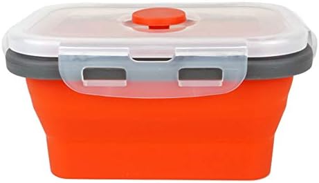 CCyanzi ECOmorning 3 Piece Silicone Food Storage Containers Collapsible Silicone Bowl with Airtight Silicone Lids, Collapsible Lunch Box - Microwave, & Freezer Safe, 350ML