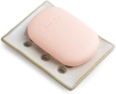 Soap Dish with Drainage, Bar Soap Holder for Bathroom, Hold 2 Bars