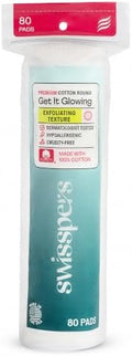 Swisspers Premium Exfoliating Cotton Rounds, Dual-Sided (Pack of 1)