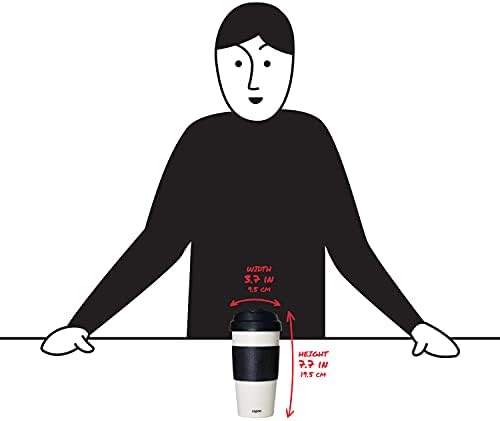 Copco 5237160 Reusable, Insulated Double Wall Travel Mugs 16-ounce White/Black , 2 Count ( Pack of 1)
