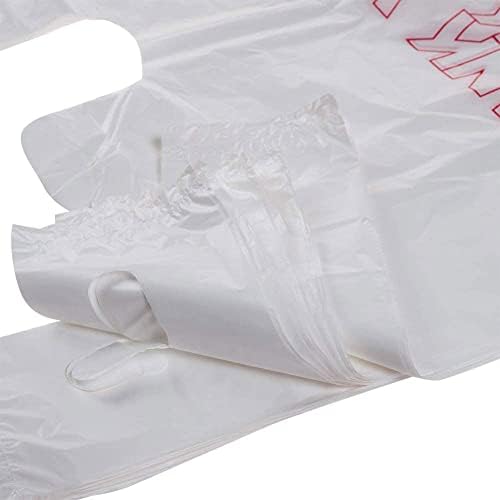 TashiBox 400Ct Plastic Bags with Handles, Thank You Bags