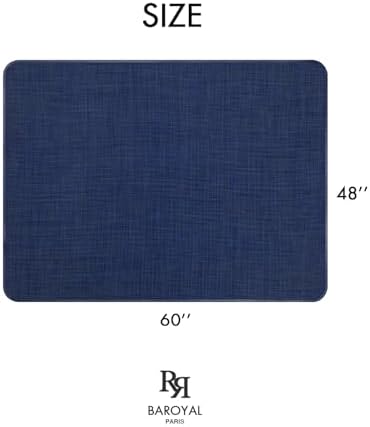BARoyal Office Chair Mat for Hardwood Floor Under Desk Computer Rolling Chair Mat for Wood/Tile Floor Non-Slip Heavy Duty Desk Rug PVC Plastic Hard Floor Protector 48" x 60"(Indigo)