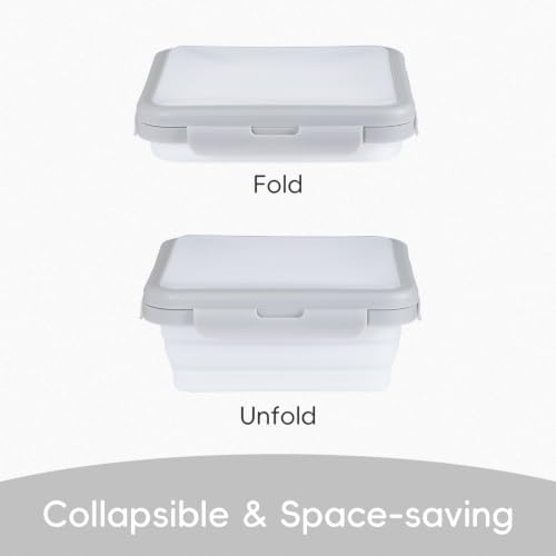 Reusable Silicone Food Storage Container with Lid Avocado Saver(6.5 cups/0.4 gal), Onion Keeper, Silicone Kitchen Organizers for Fridge