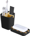 Toothbrush Holders and Soap Holder Set, Bathroom Accessories Countertop