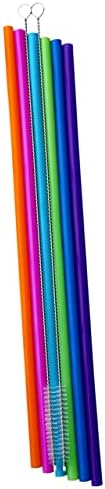 12 Inch Extra Long Reusable Silicone Straight Straws for Extra Tall Tumbler 40 OZ Hydro Flask,32 OZ Blender Bottle Nutribullet, Nutri Ninja Cups