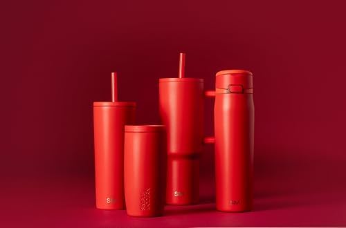 Simple Modern Travel Coffee Mug with Lid | 16oz | Red