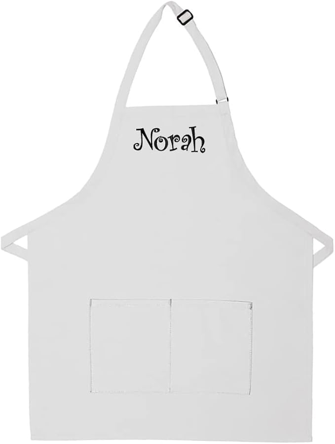 Made in the USA Personalized Embroidered Premium Adult Apron for Men Women Fathers Mothers Day Kitchen BBQ Grilling Gift