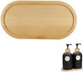 1Pc Bamboo soap Dispenser Tray, Bathroom Countertop Tray Kitchen Trays Sink Dresser Jewelry Ring Dish, Comestic Holder Bathtub Organizer, Ideal for Jewelry, Cosmetics, and Small Items (1)