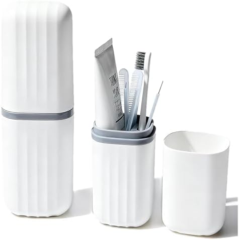 2-in-1 Travel Toothbrush Holder, Dustproof & Compact
