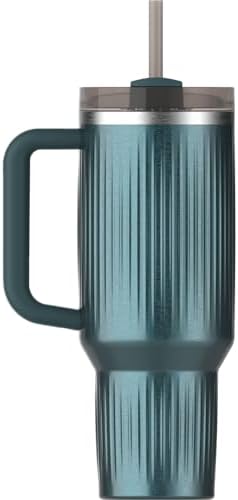 STANLEY Quencher H2.0 Tumbler with Handle and Straw 40 oz | Flowstate 3-Position Lid | Cup Holder Compatible for Travel | Insulated Stainless Steel Cup | BPA-Free | Fluted Marina Shine