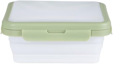 Reusable Silicone Food Storage Container with Lid Avocado Saver(6.5 cups/0.4 gal), Onion Keeper, Foldable Silicone Kitchen Organizers for Fridge