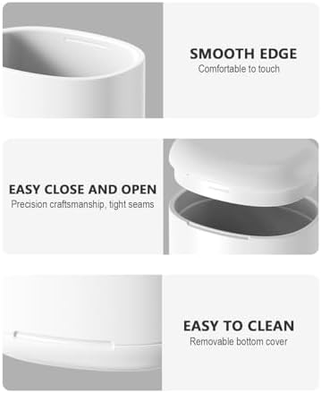 FERYES Travel Toothbrush Holder – 3-in-1 Portable Organizer with Draining Lid & Mouthwash Cup (White)