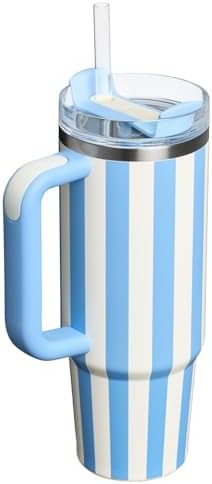 STANLEY Quencher H2.0 Flow State Tumbler, 30 oz, Cornflower Cabana Gloss