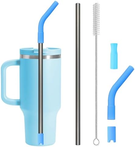 Quality Upgraded 8.5In Medical-Grade Pure Titanium Straw Set 1PCS, Lightweight, Corrosion Resistance, No Metal Flavor, BPA Free, Eco-Friendly Metal Straws Reusable, Suitable For Sensitive Bodies
