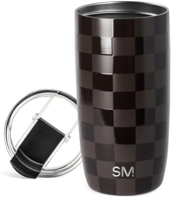 Simple Modern Travel Coffee Mug with Lid | 16oz | Checkered