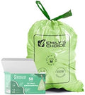 Emily's Choice Heavy Duty Biodegradable Trash Bag Code M (50 Count)with D2W Technology, Custom Fit Trash Bag compatible with Simplehuman Code M trash bins, 45L / 12 Gallons 1.2 MIL / 30 Micron