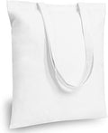 TOPDesign 12-Pack Economical 16"x15" White Cotton Tote Bag, Lightweight Medium Reusable Grocery Shopping Cloth Bags, Suitable for DIY, Advertising, Promotion, Gift, Activity