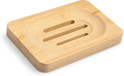 Bamboo Soap Dish, Soap Holder Soap Case Sponge Tray Sponge Drain Rack for Kitchen & Bathroom
