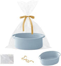Blue Woven Rope Basket - Baby Gift Basket with Bag & Ribbon