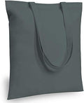 TOPDesign 12-Pack Economical 16"x15" Grey Cotton Tote Bag, Lightweight Medium Reusable Grocery Shopping Cloth Bags, Suitable for DIY, Advertising, Promotion, Gift, Activity