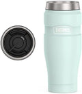 THERMOS Stainless King Stainless Steel Tumbler, 16oz, Matte Light Blue