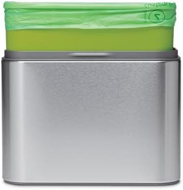 simplehuman Code Z 60 Count Compostable Custom Fit Liners, Certified Compostable Trash Bags for Compost Caddy, Plant-Based PVOH Plastic, Backyard or Commercial Composting, 4 Liter / 1 Gallon