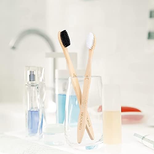 Bamboo Toothbrushes 10 Pack, Soft Bristle Toothbrush BPA Free Biodegradable