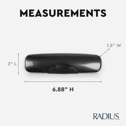 RADIUS Toothbrush Travel Case for Big Brush/Original/Scuba Brushes, BPA-Free Recycled Plastic, Portable for Bathroom, School, Home, Camping - Translucent (ONLY fits the Big Brush/Original/Flex/SCUBA)