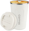 CS COSDDI 12 oz Coffee mug - Stainless Steel Coffee Cup with Leakproof Lid