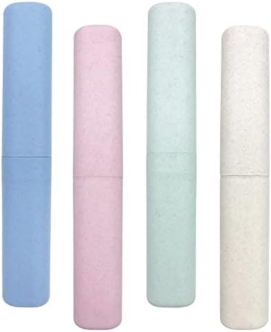SietDESEO 4 Pack Toothbrush Travel Case, Portable Breathable Toothbrush Holder for Travel, Business, Camping, School
