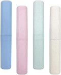 SietDESEO 4 Pack Toothbrush Travel Case, Portable Breathable Toothbrush Holder for Travel, Business, Camping, School