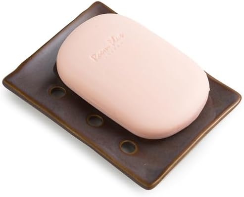 Ceramic Soap Dish with Self Draining for Shower & Kitchen