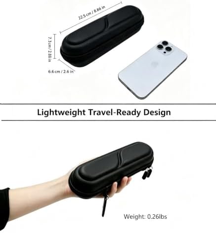 ProCase Toothbrush Travel Case for Oral-B/Oral-B Pro 1000 1500 5000 7000 7500 6000 9600/Philips Sonicare 4100 5100 1100 6100 5300 Oral-B iO Electric Toothbrush Portable Hard Container -Black