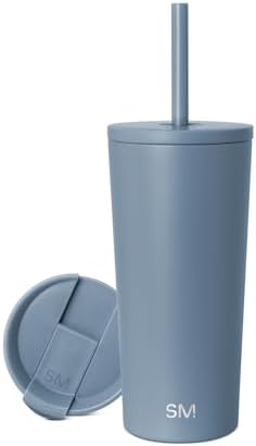 Simple Modern Iced Coffee Tumbler, Insulated | 20oz | Blue