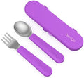 Bentgo Kids Plastic Utensil Set with Fork, Spoon, & Storage Case