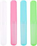 Medsuo 4 PCS Plastic Toothbrush Cases, Travel Toothbrush Holder