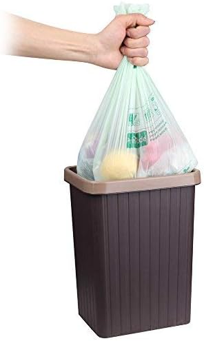100% Compostable Bags, 4 Gallon (15L) Food Scraps Yard Waste Bags, Extra Thick 0.75 Mil. ASTM D6400 Compost Bags Small Kitchen Trash Bags, 100 Count Certified by BPI & TUV EU